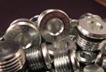 mild steel plugs with clear zinc finish