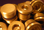 stainless steel plugs with gold anodized plating